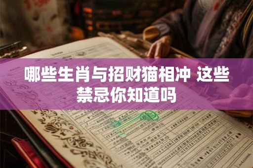 详细阅读:哪些生肖与招财猫相冲 这些禁忌你知道吗 哪些生肖与招财猫相冲 这些禁忌你知道吗