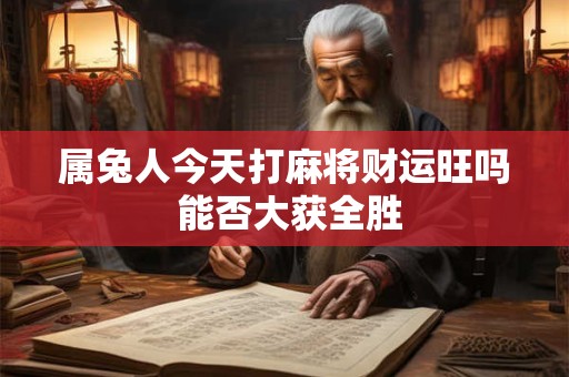 属兔人今天打麻将财运旺吗 能否大获全胜