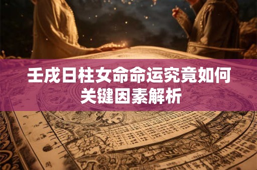 壬戌日柱女命命运究竟如何 关键因素解析