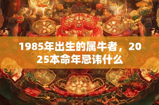 1985年出生的属牛者，2025本命年忌讳什么