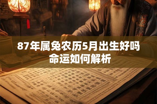 87年属兔农历5月出生好吗 命运如何解析