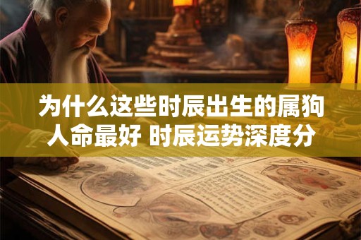 为什么这些时辰出生的属狗人命最好 时辰运势深度分析