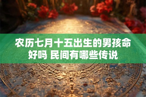 农历七月十五出生的男孩命好吗 民间有哪些传说