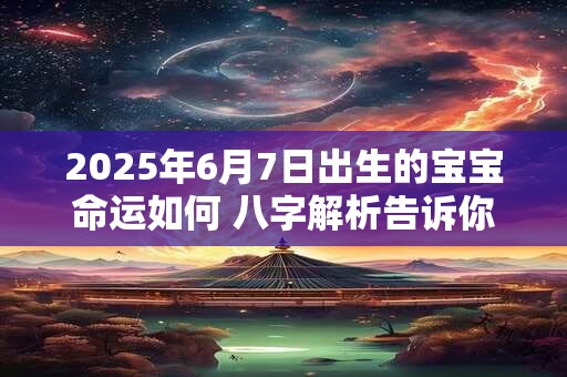 2025年6月7日出生的宝宝命运如何 八字解析告诉你