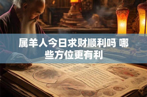 属羊人今日求财顺利吗 哪些方位更有利