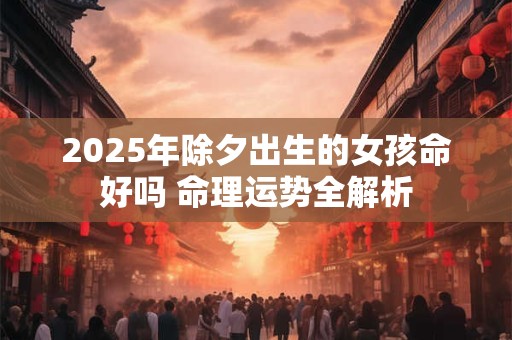 2025年除夕出生的女孩命好吗 命理运势全解析