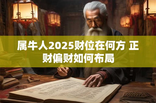 属牛人2025财位在何方 正财偏财如何布局