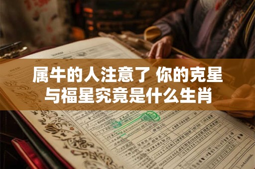 属牛的人注意了 你的克星与福星究竟是什么生肖