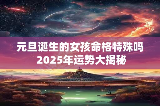 元旦诞生的女孩命格特殊吗 2025年运势大揭秘