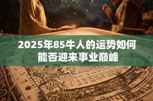 2025年85牛人的运势如何 能否迎来事业巅峰