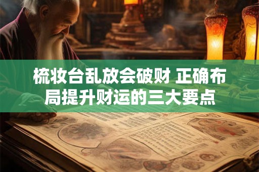 详细阅读:梳妆台乱放会破财 正确布局提升财运的三大要点 梳妆台乱放会破财 正确布局提升财运的三大要点