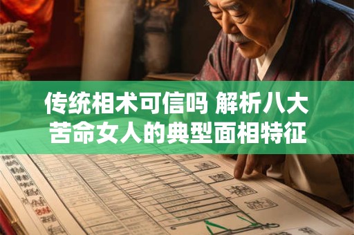传统相术可信吗 解析八大苦命女人的典型面相特征