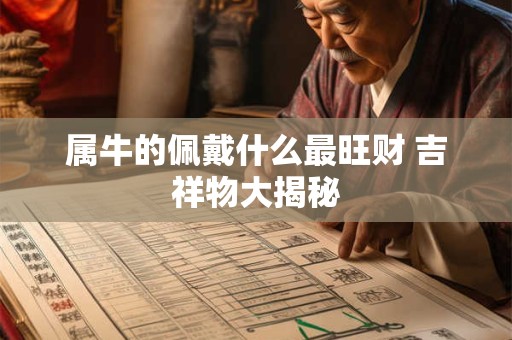属牛的佩戴什么最旺财 吉祥物大揭秘
