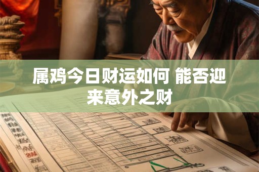 属鸡今日财运如何 能否迎来意外之财