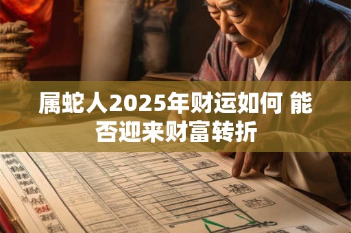 属蛇人2025年财运如何 能否迎来财富转折