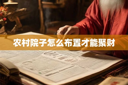 农村院子怎么布置才能聚财