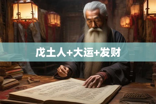 戊土人+大运+发财