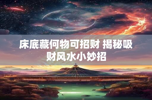 床底藏何物可招财 揭秘吸财风水小妙招