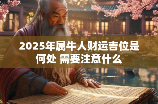 2025年属牛人财运吉位是何处 需要注意什么