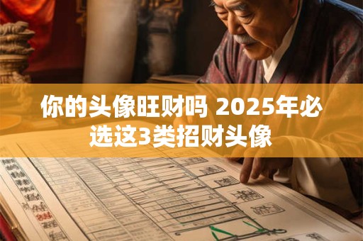 你的头像旺财吗 2025年必选这3类招财头像