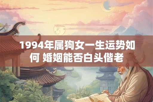 1994年属狗女一生运势如何 婚姻能否白头偕老