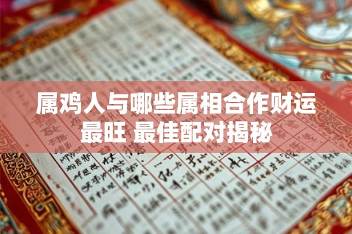 属鸡人与哪些属相合作财运最旺 最佳配对揭秘