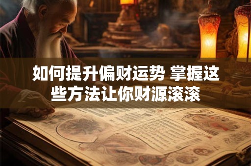 如何提升偏财运势 掌握这些方法让你财源滚滚