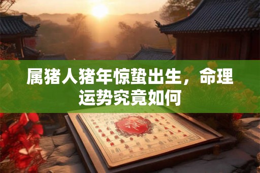 属猪人猪年惊蛰出生,命理运势究竟如何 属猪人猪年惊蛰出生,命理运势究竟如何