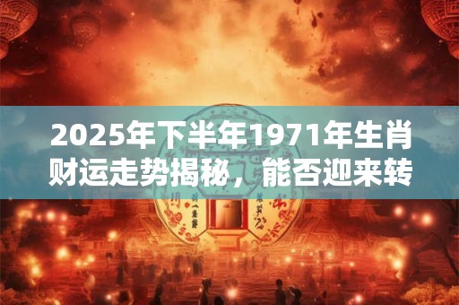 2025年下半年1971年生肖财运走势揭秘，能否迎来转机