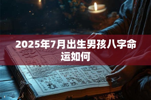 2025年7月出生男孩八字命运如何