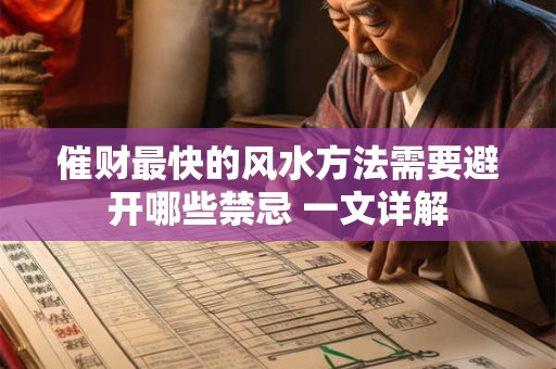 催财最快的风水方法需要避开哪些禁忌 一文详解