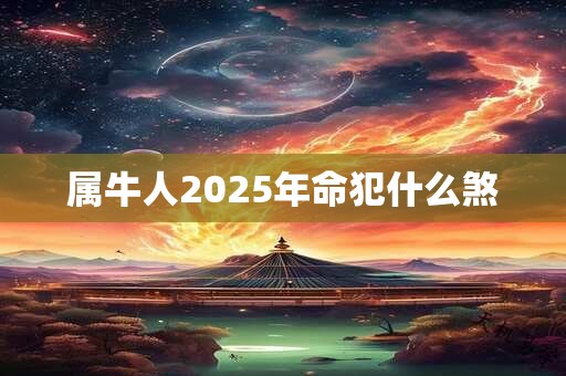 属牛人2025年命犯什么煞
