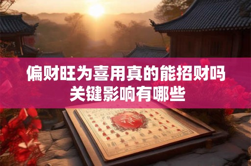 偏财旺为喜用真的能招财吗 关键影响有哪些