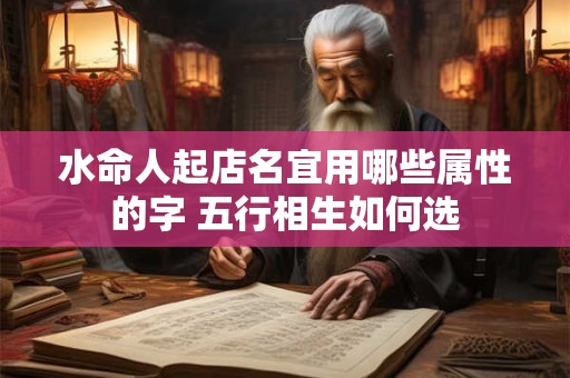 水命人起店名宜用哪些属性的字 五行相生如何选