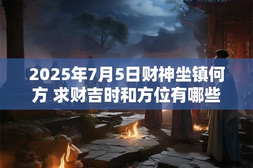 2025年7月5日财神坐镇何方 求财吉时和方位有哪些