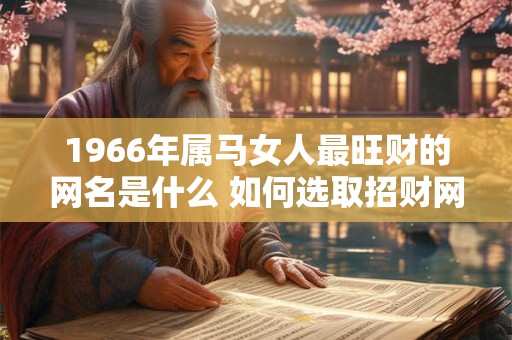 1966年属马女人最旺财的网名是什么 如何选取招财网名