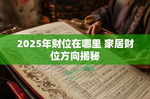 2025年财位在哪里 家居财位方向揭秘