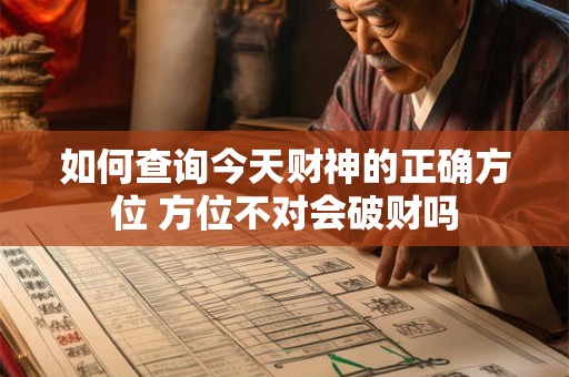 如何查询今天财神的正确方位 方位不对会破财吗