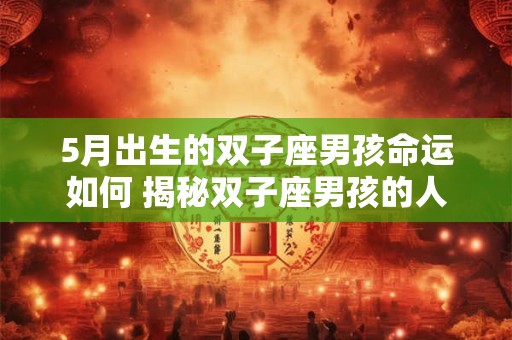 5月出生的双子座男孩命运如何 揭秘双子座男孩的人生运势