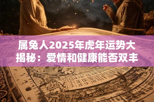 详细阅读:属兔人2025年虎年运势大揭秘:爱情和健康能否双丰收 属兔人2025年虎年运势大揭秘:爱情和健康能否双丰收