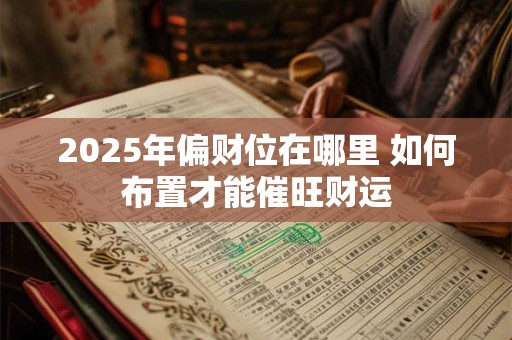 2025年偏财位在哪里 如何布置才能催旺财运