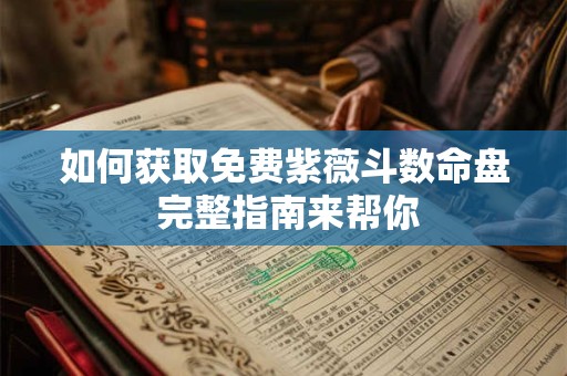 如何获取免费紫薇斗数命盘 完整指南来帮你