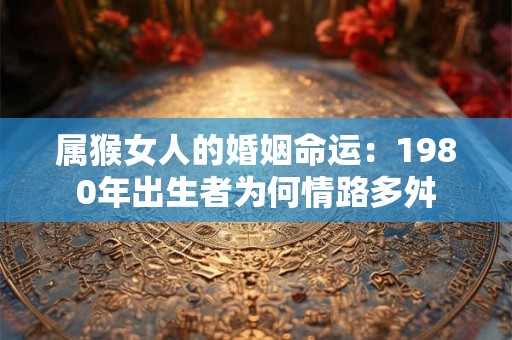 属猴女人的婚姻命运：1980年出生者为何情路多舛