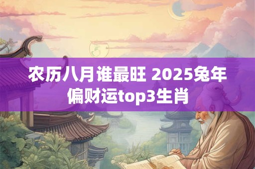 农历八月谁最旺 2025兔年偏财运top3生肖