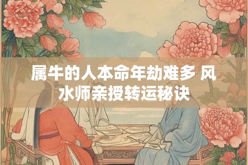 详细阅读:属牛的人本命年劫难多 风水师亲授转运秘诀 属牛的人本命年劫难多 风水师亲授转运秘诀