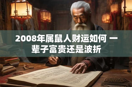 2008年属鼠人财运如何 一辈子富贵还是波折
