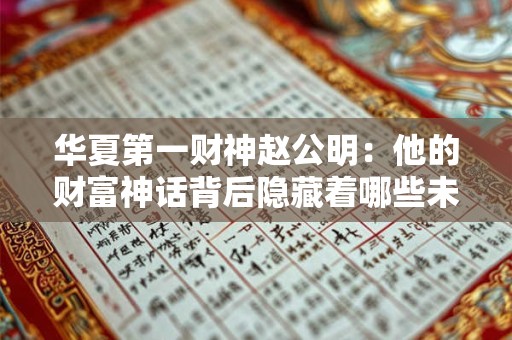 华夏第一财神赵公明：他的财富神话背后隐藏着哪些未解之谜