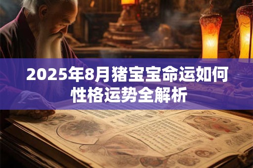 2025年8月猪宝宝命运如何 性格运势全解析
