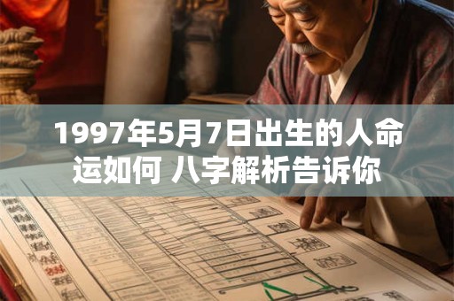 1997年5月7日出生的人命运如何 八字解析告诉你