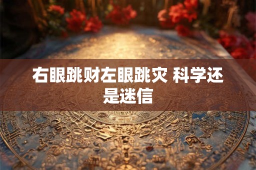 右眼跳财左眼跳灾 科学还是迷信